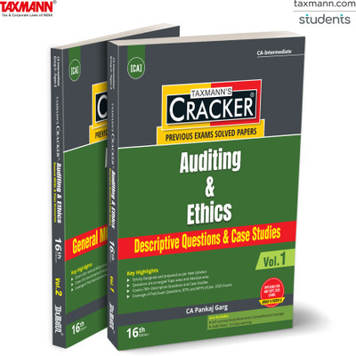 Taxmann's CRACKER for Auditing & Ethics (Paper 5 | Auditing) – Two-volume Edition with (topic/attempt-wise) past exam questions & (point-wise) answers | CA Inter | May/Sept. 2025 Exams(Paperback, CA Pankaj Garg)