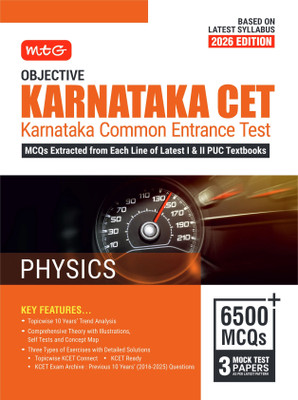 MTG Objective Karnataka CET (KCET) Physics Book For 2026 Exam | Topicwise Comprehensive Theory with Previous 10 Years Solved Question Papers & 6500+ MCQs | KCET PYQs & Mock Test Papers(Paperback, MTG Editorial Board)
