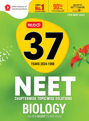 MTG 37 Years NEET Previous Year Solved Question Papers with NEET PYQ Chapterwise Topicwise Solutions - Biology For NEET 2025 Exam | Get Free access of Smart Book & Video Solutions (Based on Latest Syllabus)(Paperback, MTG Editorial Board)