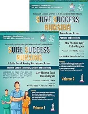 SURE SUCCESS NURSING-A GUIDE FOR ALL NURSING RECRUITMENT EXAMS (2VOLS)(Paperback, Shiv Shankar Tyagi)