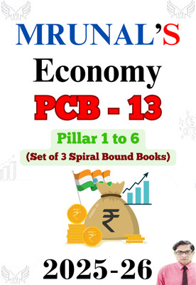 MRUNAL'S Sir ECONOMY PCB-13 2025-26 Notes Handouts LATEST | Pillar 1 To 6 Static + CA | Set Of 3 Spiral Bounded Books | Latest Edition | English Medium | For UPSC CSE Prelims 2026 | Photocopy B&W(Spiral Bound, Mrunal Patel) MRUNAL'S Sir ECONOMY PCB-13 2025-26 Notes Handouts LATEST | Pillar 1 To 6 Static + CA | Set Of 3 Spiral Bounded Books | Latest Edition | English Medium | For UPSC CSE Prelims 2026 | Photocopy B&W(Spiral Bound, Mrunal Patel)