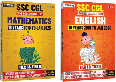 SSC CGL Book 2025  - SSC CGL Mathematics and SSC CGL English | Tier 1 & Tier 2 | Chapter Wise & Topic Wise PYQ (2010 to Jan 2025) with Detailed Solutions | Best Seller SSC CGL Previous Year Question Paper Book in English Medium | Two Brothers Publications(Paperback, IFAS Publication)