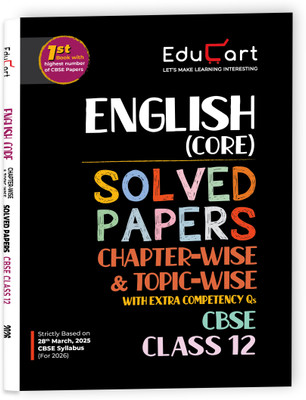 Educart CBSE Class 12 English Core Chapter-Wise Solved Papers 2025-26 on new Syllabus 2026(Paperback, Educart)