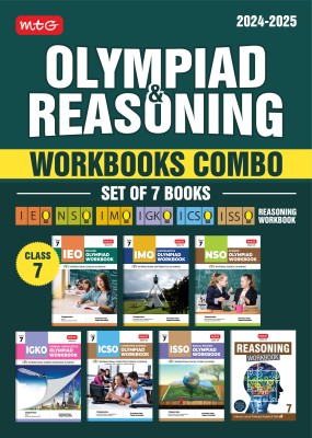 MTG NSO-IMO-IEO-NCO-IGKO-ISSO Olympiad Workbook and Reasoning Book Combo Class 7 (Set of 7 Books) | MCQs, Previous Years Paper & Achievers Section - SOF Olympiad Preparation Books For 2024-25 Exam(Paperback, MTG Editorial Board)