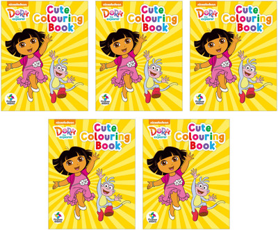 Dora the Explorer Colouring Books | Cute Colouring Book | Set of 5 Books(Paperback, Pinwheel Books)