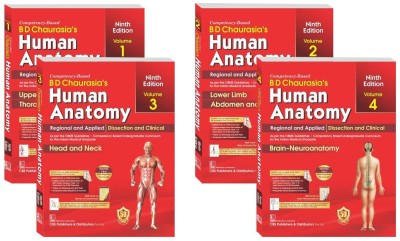 B D CHAURASIA'S HUMAN ANATOMY 9th Ed, 4 Volume Set (PB - 2023)(Paperback, BD Chaurasia)