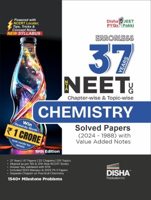 Errorless 37 Years Nta Neet (Ug) Chapter-Wise & Topic-Wise Chemistry Solved Papers (2024 - 1988) with Value Added Notes - New Syllabus Pyqs Question Bank for 2025 Exam(English, Paperback, unknown)