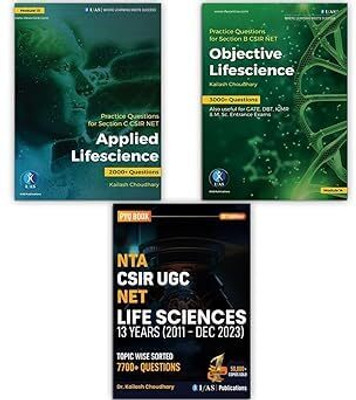 CSIR NET Life Science  - Applied, Objective and Life Science PYQ [Set of 3 Books] - 2025 | Previous Year Solved Paper with Detailed Solutions | Topic wise Sorted PYQs Book Set | Best Seller Book Set for Life Science Entrance Exam in India | Two Brothers Publications(Paperback, IFAS Publication)