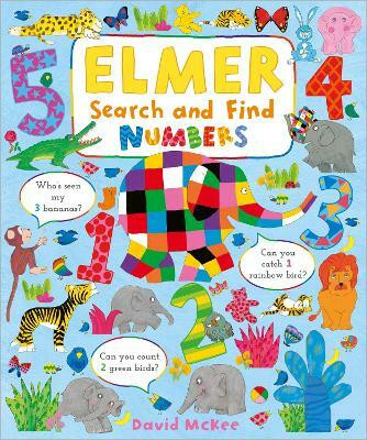 Elmer Search and Find Numbers(English, Board book, McKee David)