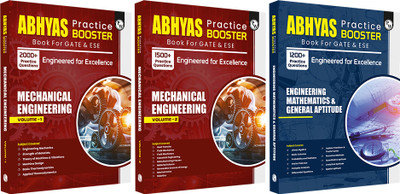 GATE Abhyas Practice Booster For Mechanical with Mathematics & General Aptitude-3 Books(Paperback, PW)