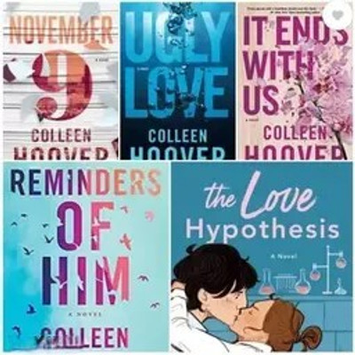 9 November + Ugly Love + It End With Us + Reminder Of Him + The Love Hypothesis (5 Romance Book Combo)(Paperback, Ali Hazelwood, Colleen Hoover) 9 November + Ugly Love + It End With Us + Reminder Of Him + The Love Hypothesis (5 Romance Book Combo)(Paperback, Ali Hazelwood, Colleen Hoover)