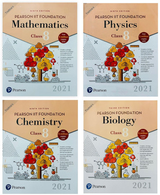 Pearson IIT Foundation PCMB ( Physics + Chemistry + Biology + Maths) for IIT-JEE/NEET/Olympiad for Class 8 (Set of 4 books) with 4 Disc(Paperback, Trishnas) Pearson IIT Foundation PCMB ( Physics + Chemistry + Biology + Maths) for IIT-JEE/NEET/Olympiad for Class 8 (Set of 4 books) with 4 Disc(Paperback, Trishnas)