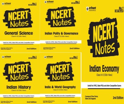 NCERT Notes Indian Economy,Indian Polity & Governance,India & World Geography,Indian History,General Science Class 9 -12 (Old + New)(Paperback, Team Arihant)