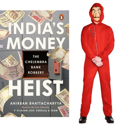 Combo of India's Money Heist: The Chelembra Bank: The Chelembra Bank Robbery and an Adult Money Heist Jumpsuit for Cosplays with Mask(Paperback, PANEL OF AUTHORS)