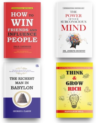 Books For Personal Growth & Wealth (Set of 4 Books): Perfect Motivational Gift Set ( How to Win Friends & Influence People by Dale Carnegie + The Power of Your Subconscious Mind + Think and Grow Rich + The Richest Man In Babylon)  - erfect Motivational Gift Set ( How to Win Friends & Influence Peopl