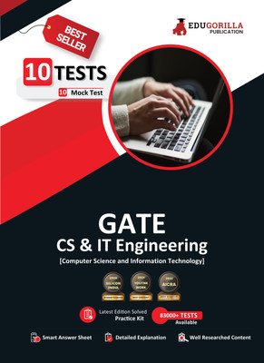 GATE : Computer Science and Information Technology Book (CS & IT)  - 10 Full Length Mock Tests (Solved Objective Questions) with Free Access to Online Tests(English, Paperback, EduGorilla Prep Experts)