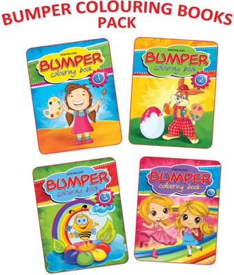 Bumper Colouring Books - (4 Titles)  - Book Pack for Kids Ages 2-6 | Jumbo-Size Colouring Fun with Creative Pages to Develop Motor Skills, Creativity & Focus(English, Paperback, Dreamland Publications)