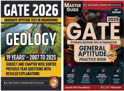 GATE Geology and GATE General Aptitude Practice Books  - 2026 – Topic Wise PYQ with Detailed Explanations (2007–2025) | 500+ Practice Questions & 20 Model Papers | Numerical Problems in Geology & General Aptitude | Best Seller PYQ Book Set for GATE Geology and Geophysics Exams in India | IFAS Public