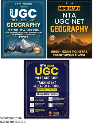 UGC NET Geography  - 2025 | UGC NET Geography Paper 2 PYQ + Quick Revision Theory (Mind Maps) + UGC NET Paper 1 Teaching & Research Aptitude (Set of 3 Books) 2025 | 12 Years Previous Year Solved Papers (2014–June 2025) with Detailed Explanations | Best Seller UGC NET Geography Book Combo for NTA UGC