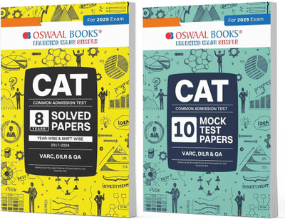 Oswaal CAT 8 Years' Solved Papers + 10 Mock Test Papers (Set of 2) For 2025 Exam(Product Bundle, Oswaal Editorial Board)