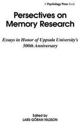 Perspectives on Memory Research(English, Hardcover, unknown)