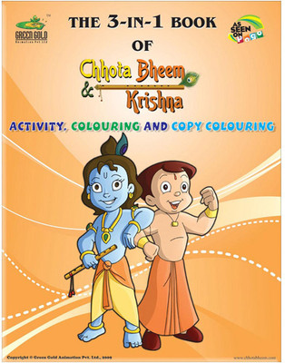 The 3 in 1 Book of Chhota Bheem & Krishna(English, Paperback, Rajiv Chilaka)
