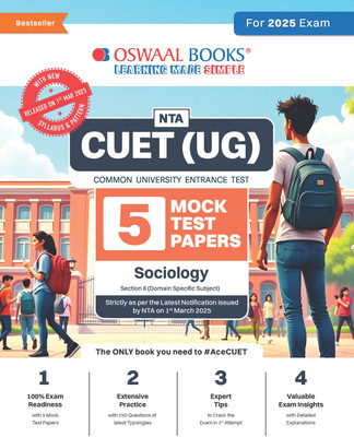 Nta Cuet (Ug) 5 Mock Test Papers | Section II Sociology (for 2025 Exam(English, Paperback, unknown)