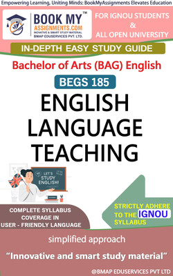 IGNOU BEGS 185 English Language Teaching Study Guide (In Depth Guide) for Ignou Student(Paperback, BMA Publication)