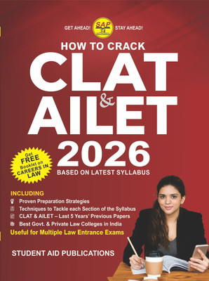 How to Crack CLAT & AILET 2026 Exam Book with Get Free Booklet on Careers in Law(Paperback, Student Aid Publications)