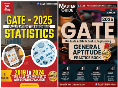 GATE Statistics and General Aptitude Combo Book  - 2026 [Set of 2 Book] | Previous Year Solved Papers with Detailed Solutions | Best Selling Books Set for Statistics Examinations in India | Chapter wise Sorted PYQ & Practice Question Bank with Detailed Explanations | 500+ Practice Questions & 20 Mod