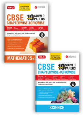 MTG CBSE 10 Years (2025-2016) Chapterwise Topicwise Solved Papers With Sample Paper Class 10 Science & Mathematics Standard (Set of 2 Books) - CBSE Champion For 2026 Exam | Free Video Solution of PYQs(Paperback, MTG Editorial Board)