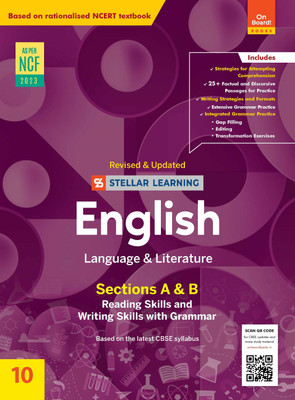 On Board! Revised Stellar Learning English Language & Literature Sec. A & B 10 By Ratna Sagar(Paperback, Our Experts)