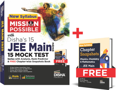 New Pattern/ Syllabus with Disha Mission Possible 15 Jee Main 2025 Test Series Powered with Rankers Analysis(English, Paperback, unknown)