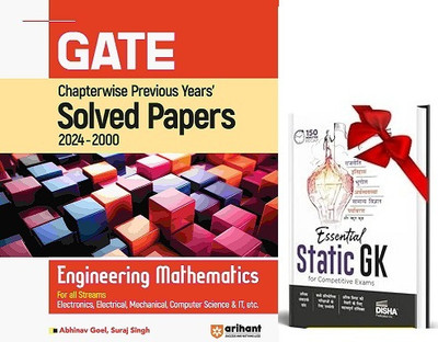 GATE Chapterwsie Previous Years' Solved Paper 2024-2000 Engineering Mathematics& DISHA STATIC GK(Paperback, ARIHANTH TEAM)