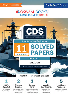 Oswaal Cds (Combined Defence Services) Chapter-Wise and Topic-Wise Sol(English, Hardcover, unknown)