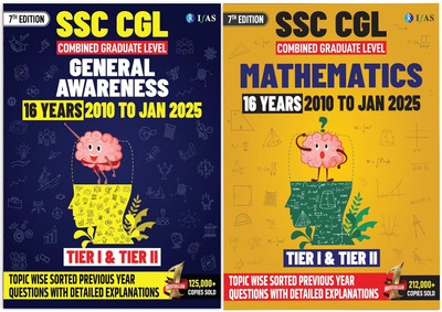 SSC CGL Book 2025  - SSC CGL General Awareness and SSC CGL Maths Combo | PYQ Books (2010–Jan 2025) for Tier 1 & Tier 2 | Chapter-wise & Topic-wise SSC CGL PYQ Book 2025 | Best Seller SSC CGL General Awareness & Maths Book | IFAS Publications(Paperback, IFAS Publications)