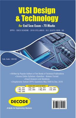 VLSI Design and Technology for SPPU 19 Course (BE - SEM VII - E&Tc - 404182) - END SEM (Decode)(Paperback, VILAS S. BAGAD)