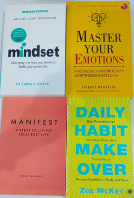 Mindset+Manifest+Daily Habit Make Over+Master Your Emotions (Free) Set of 4 Books(Paperback, Dr. Carol's Dweck)