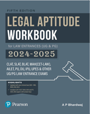Legal Aptitude Workbook for Law Entrances, 5 E (2024-2025) CLAT/ AILET 2024 & 2023 & PU PYQ & 2022- 2023(English, Paperback, Bhardwaj A P)