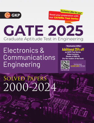 GKP GATE 2025 : Electronics & Communication Engineering - Solved Papers (2000-2024)(Paperback, G.K. Publications (P) Ltd.)