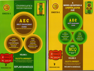 Ability Enhancement Course Calcutta University Semester-II : Volume-I & Volume-II ( 1 Set 2 books ) NEP 2023 : Chandelier's English Companion(Paperback, Biplab Banerjee, Moumita Banerjee)