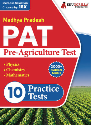 MP PAT : Pre Agriculture Test PCM Book  - (English Edition) 2024 | Physics, Chemistry and Mathematics | 10 Full Practice Tests with Free Access To Online Tests(Paperback, EduGorilla Prep Experts)