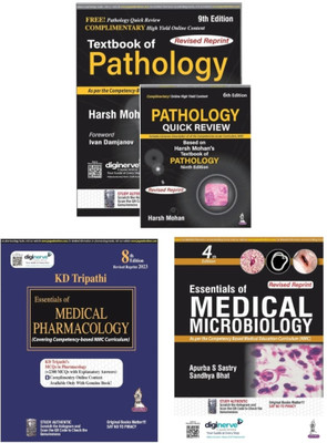Pathology Harsh Mohan pharmacology kd tripathi microbiology Apoorva shastri 3 book set(Paperback, Harsh Mohan kd tripathi apoorva shastri)