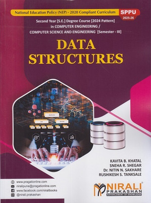 DATA STRUCTURES for SPPU Semester 3 Second Year Degree Course In Computer Engineering(Paperback, Kavita B. Khatal, Sneha R. Shegar, Dr. Nitin N. Sakhare, Rushikesh S. Tanksale)