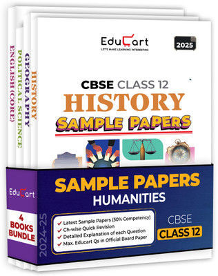 Educart CBSE Sample Question Papers Class 12 History, Political Science, Geography and English (Set of 4 Books) For 2025 Exam(Paperback, Educart)