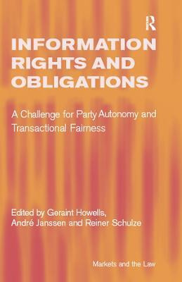 Information Rights and Obligations(English, Electronic book text, Janssen Andre)