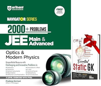 Navigator Series-Problem Books for JEE Main & Advanced | 2000+ Problems for Optics & Modern Physics With 3 Level Exercise with PYQs and FREE Online Support | For Exam Exam 2025-26 & STATIC GK(Paperback, Pradeep Beniwal)