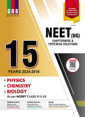 GRB 15 Years NEET Previous Years Solved Question Papers Chapterwise Topicwise Physics, Chemistry, Biology for NEET 2025 Exam(Paperback, Dr. K.L. Gosain, Dr. K.K. Singh,
Dr. A.K. Singh)