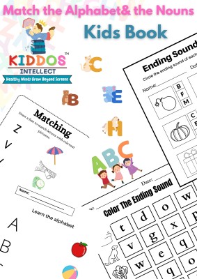 Kiddos Intellect Noun, Matching, and Ending Activity Book for Kids Age 3+ | Fun and Educational Workbook to Enhance Early Learning with Interactive Noun Recognition, Matching Games, and Word Ending Activities(Paperback, Kiddos Intellect)