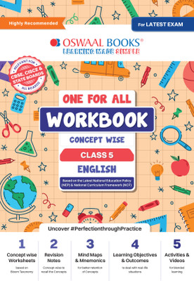 Oswaal One for All Workbook with Practice Worksheets Class 5 � English | As per NEP & NCF (NCERT) | Useful for CBSE & ICSE | Strengthen Reading, Grammar & Confident Writing Skills(English, Hardcover, unknown)